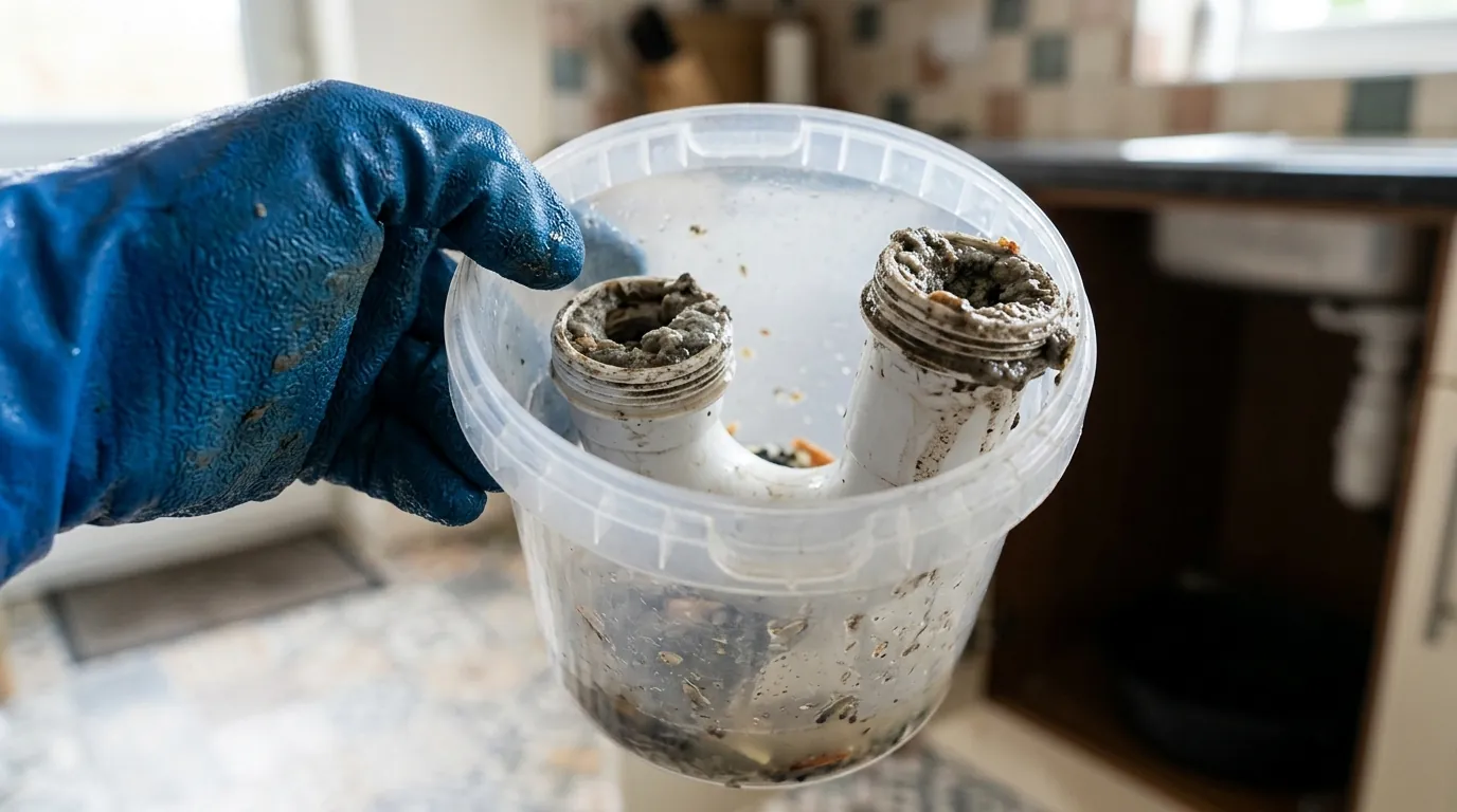 Kitchen Sink Drain Cleaning detail