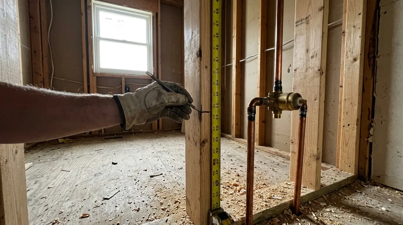 Bathroom Remodel Plumbing detail