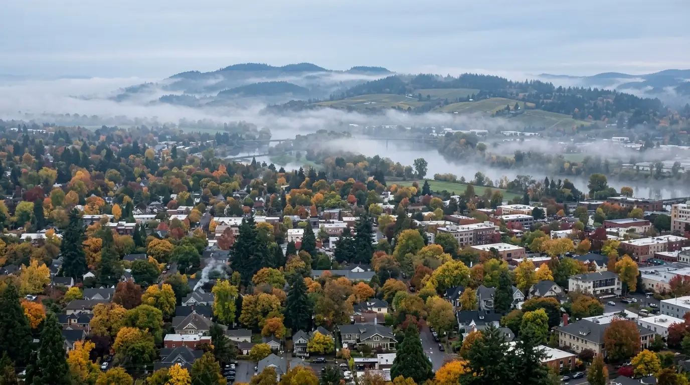 Salem, Oregon neighborhoods along the Willamette River